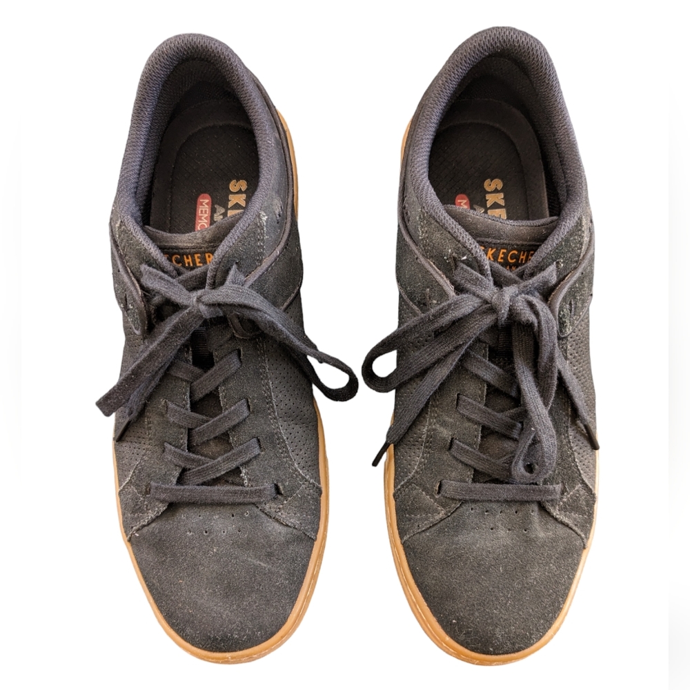 Skechers Goldie-Brybe Black Suede Sneaker Mens 10